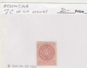 J39230 jlstamps, 1883 argentina  mng #7c seal of rep.