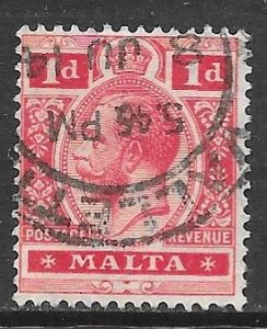 Malta 51: 1d George V, used, F