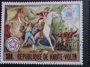 UPPER VOLTA STAMP-1976-BICENTENARY OF AMERICAN REVOLUTION CTO SET   VERY FINE