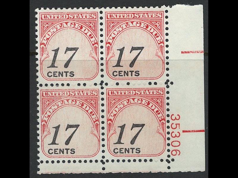 US Scott J104 Plate Block of 4! MNH! Dull Gum!