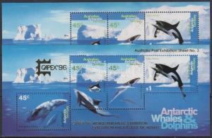 Australian Antarktis stamp 1995-1996 Whales + CAPEX Stamp Exhibition WS205590