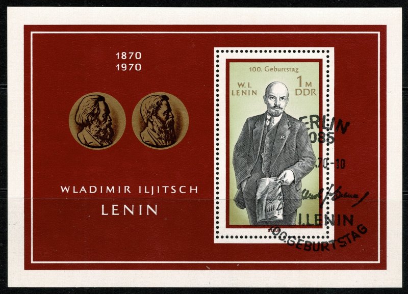 GERMANY DDR 1970 BIRTH CENTENARY of LENIN USED (VFU) P.14x13.5 SG MSE1283 SUPERB