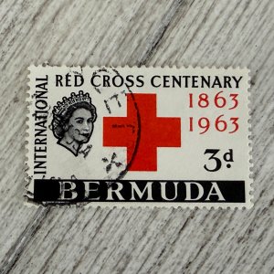 Bermuda #193 Used, 3p, Red Cross Centenary Issue,  2024 SCV.$0.30