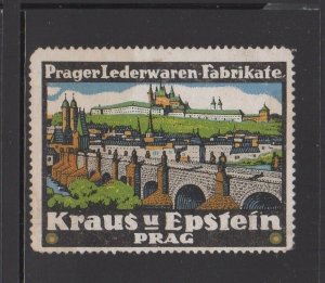 German Advertising Stamp - Prague Leatherware Factory, Kraus & Epstein