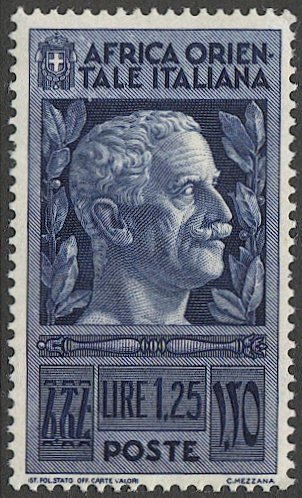 ITALIAN EAST AFRICA  Italy 1938 Sc 13  1.25L MLH  VF, hinge thin