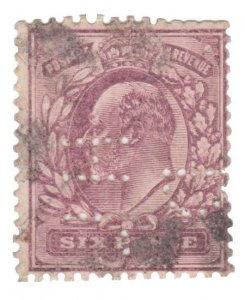 GREAT BRITAIN 1902 - 11. SCOTT # 135. USED. PERFORATION CANCEL.