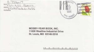 United States Fleet Post Office 29c Tulip 1992 U.S. Navy, FPO 96362 Camp Kuwa...