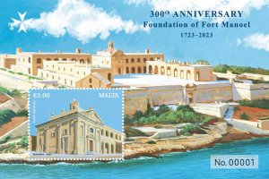 Malta 2023 MNH Stamps Souvenir Sheet UNESCO Architecture Fort Fortress