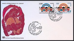 U.N. (GENEVA) SC#84-85 International Year of the Child (1976) FDC