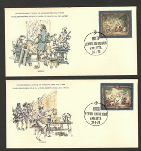 MALTA-4 INTERNATIONAL COUNCIL OF MUSEUM FIRST DAY COVER-INTERESTED-LOOK -1979.