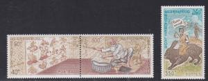 Laos # 261-263, Year of the Rabbitt, NH, 1/2 Cat.