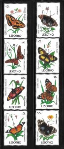 Lesotho 1990 Butterflies Butterfly Sc 765-772 MNH A1733