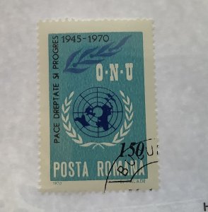 Romania 1970 Scott 2205 CTO - 1.50 l, 25th anniv. of the United Nations