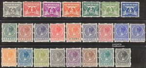 Netherlands 1928, Definitives 4 sided syncopatic perf. 24v, MNH