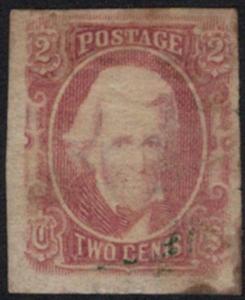 US Confed #8 SCV $350   2c Jackson, SUPERB, used, faintly canceled, a CHOICE ...