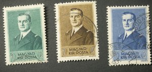 Hungary #525-527 USED Admiral Horthy