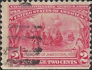 # 329 USED CARMINE FOUNDING OF JAMESTOWN SCV-4.00