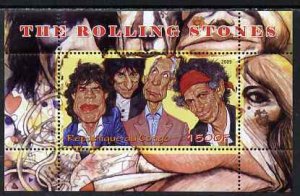 CONGO KIN. - 2009 - The Rolling Stones - Perf Min Sheet - MNH - Private Issue