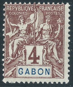 Gabon, Sc #18, 4c MH
