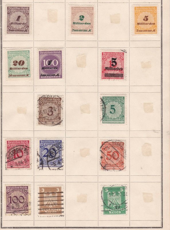 GE:OLD REICH ^^^1923 HIGH VALUES Inlation ( MILLIARDEN)  on  page$$@ ta1029ge9  