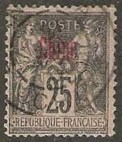 French offices in China # 6, used,   1894. (f27)