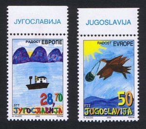 Yugoslavia Bird Ship Paintings 34th 'Joy of Europe' Meeting 2v 2002 MNH