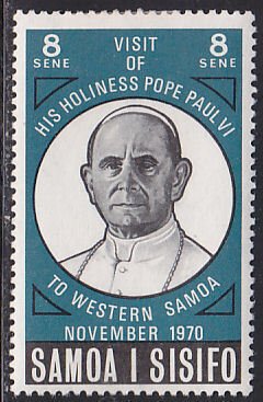 Samoa 337  Visit of Pope Paul VI 1970