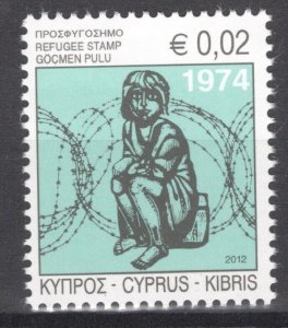 CYPRUS 2012 Refugee Fund MNH VF.