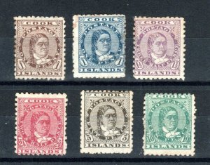 Cook Islands 1893-1900 set to 10d SG 5-10 MH