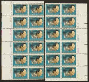 U.S. Mint Stamp Scott #1485 8c Jeffers Set of 2 Matching Plate Blocks of 12. NH