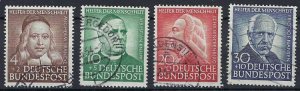 Germany B334-37 Used 1953 set (an7553)