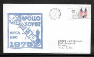 #1509 Cover Apollo Soyuz Lift Off 7-15-75 Kennedy Space Center FL. (my3016)