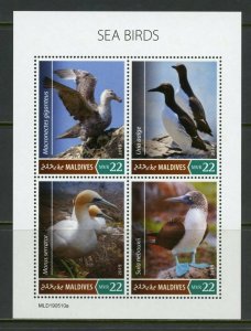 MALDIVES 2019  SEA BIRDS SHEET   MINT NH