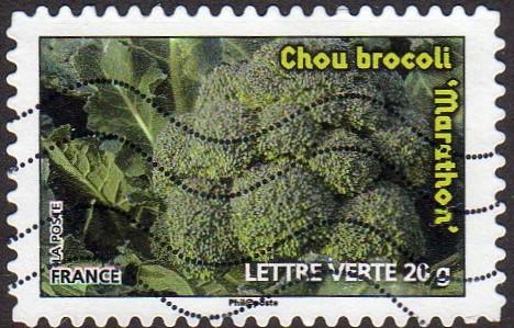 France 4262 - Used - (57c) Brocolli (2012) (cv $1.10) (2)