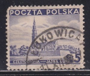 Poland 308 Czestochowa Church 5Gr 1937