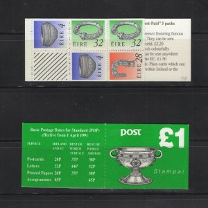 Ireland #SB39/Scott #781a  (1991 £1 Archeology booklet #2) VFMNH CV $4.50