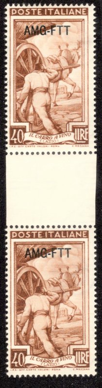 Trieste Zone A Scott 102 Unused hinged.