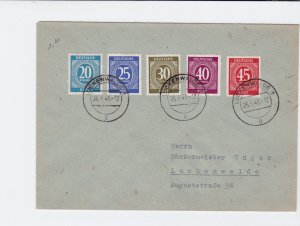 germany allied occupation  1948 numeral multi stamps  cover ref r14208