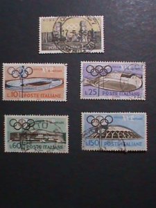 ​ITALY-17TH SUMMER OLYPIC GAMES-STADIUMS -USED STAMPS WE SHIP TO WORLD WIDE