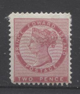 Prince Edward Island #5i (SG#28) 2d Dp Rse Pence Issue Thick White Paper F-65 OG