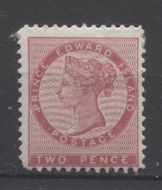 Prince Edward Island #5i (SG#28) 2d Dp Rse Pence Issue Thick White Paper F-65 OG