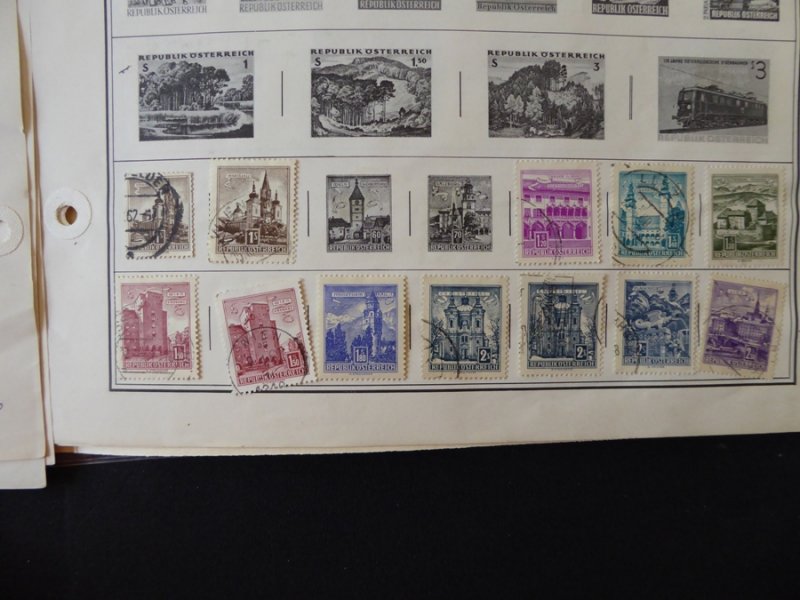 Austria 1850-1959 Stamp Collection on Album Pages