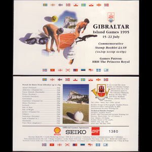 GIBRALTAR 1995 - Scott# 682B Booklet-Island Games NH