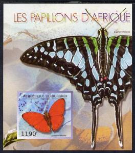 Burundi 2013 Butterflies #4 imperf deluxe sheet unmounted...