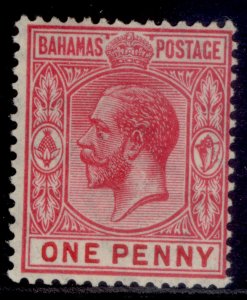 BAHAMAS GV SG116, 1d carmine, M MINT.