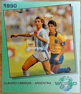 Bhutan 1991 - World Cup Soccer - Souvenir Stamp Sheet - Scott #1043 - MNH