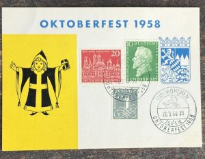 D)1958, GERMANY, FIRST DAY COVER, ISSUE VIII CENTENARY OF THE FOUNDATION OF