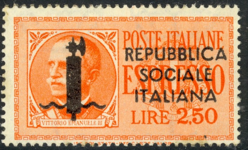 ITALIAN SOCIAL REPUBLIC 1944 2.50L SPECIAL DELIVERY Sc E2 MH
