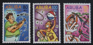 Aruba B53-5 MNH Singles Child Welfare, Dance, Music, Basketball 1998