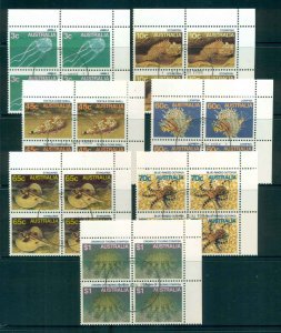 Australia 1986 Marine Life, 3,10,45,60,65,70c,$1 Blk 4 CTO lot52197